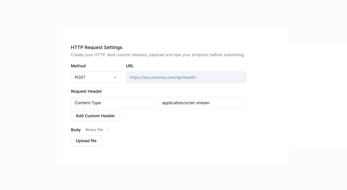 Binary payload